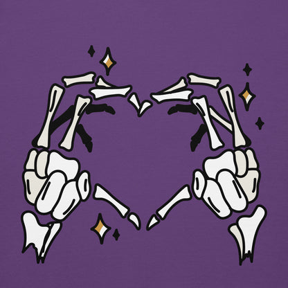 Skeleton Heart Hands Hoodie | Spooky Cute Halloween Sweatshirt