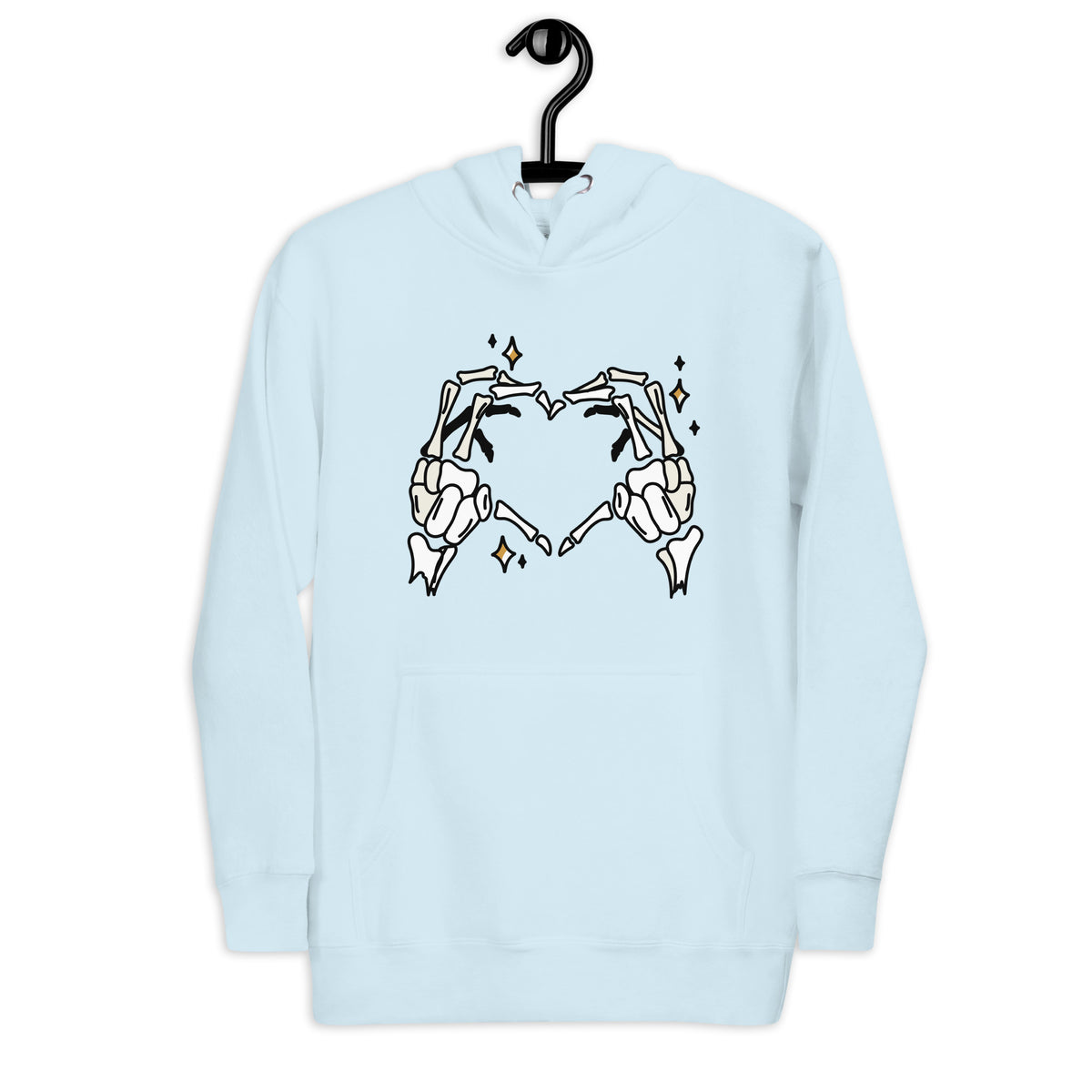 Skeleton Heart Hands Hoodie | Spooky Cute Halloween Sweatshirt