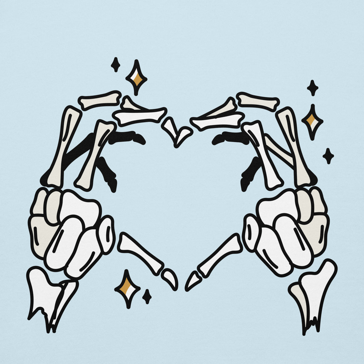 Skeleton Heart Hands Hoodie | Spooky Cute Halloween Sweatshirt