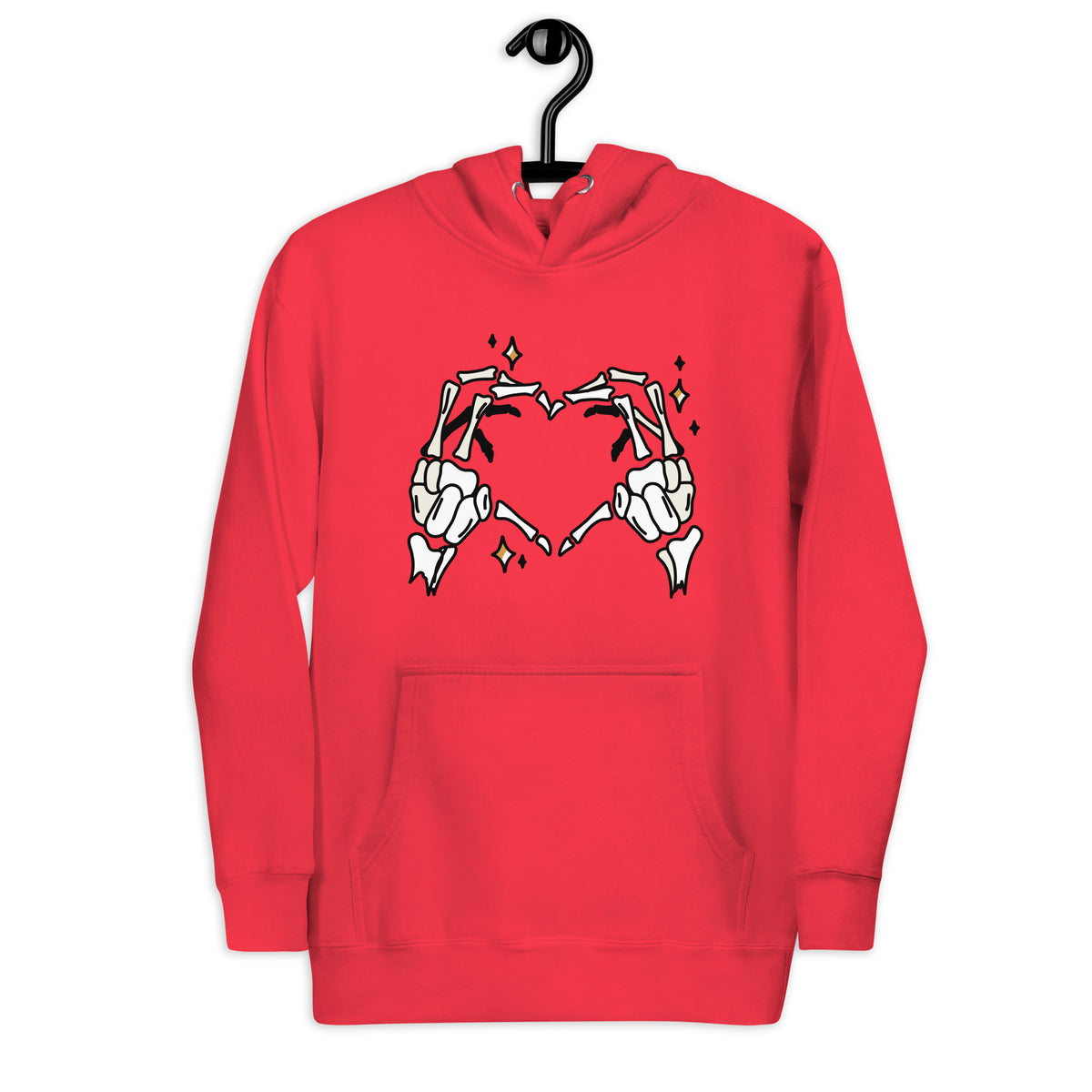 Skeleton Heart Hands Hoodie | Spooky Cute Halloween Sweatshirt