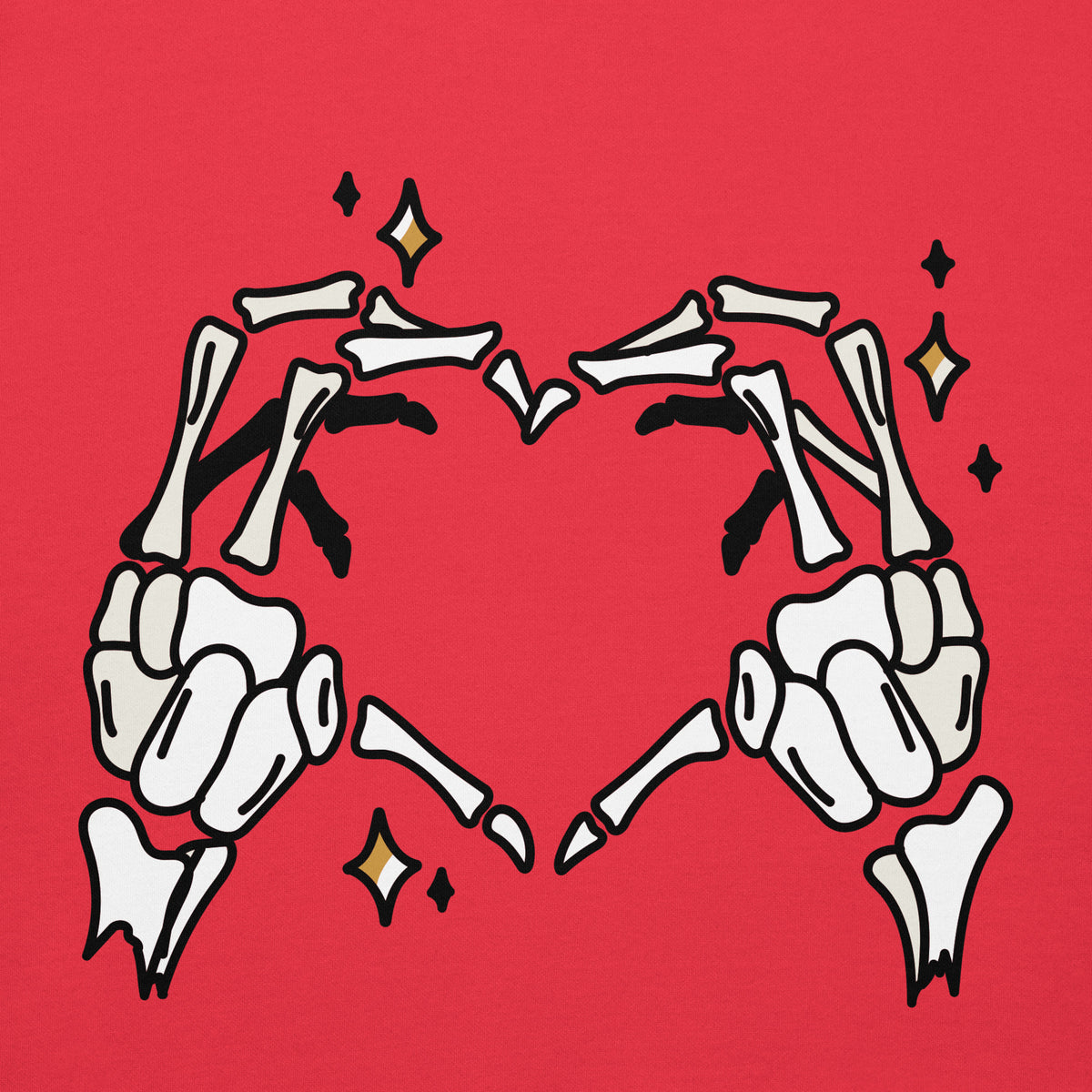 Skeleton Heart Hands Hoodie | Spooky Cute Halloween Sweatshirt