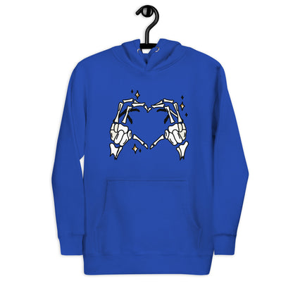 Skeleton Heart Hands Hoodie | Spooky Cute Halloween Sweatshirt