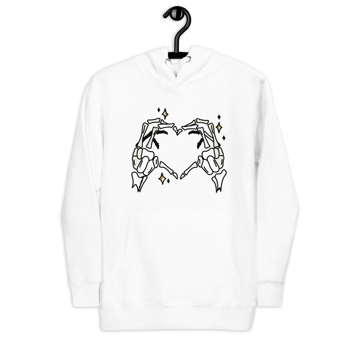 Skeleton Heart Hands Hoodie | Spooky Cute Halloween Sweatshirt