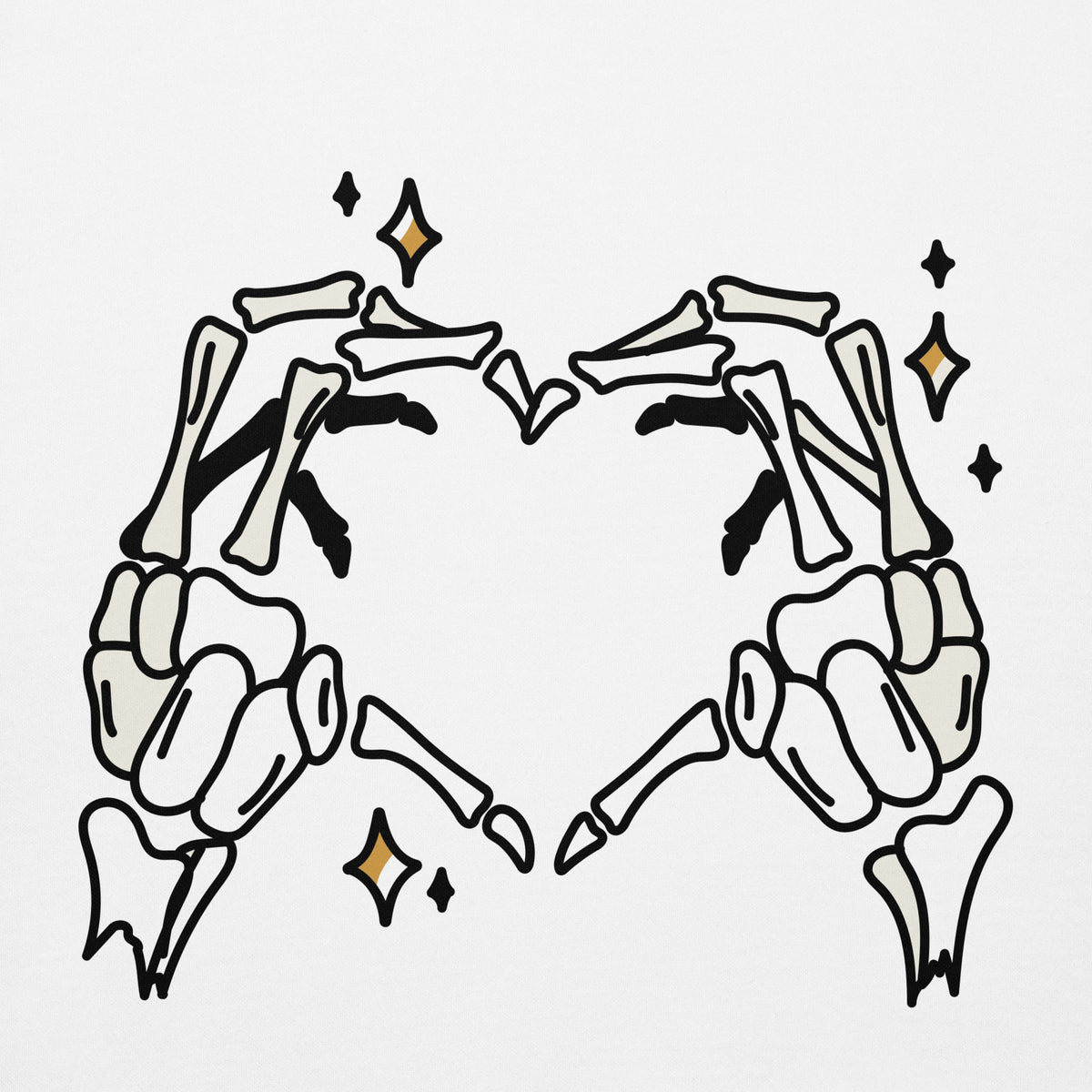 Skeleton Heart Hands Hoodie | Spooky Cute Halloween Sweatshirt