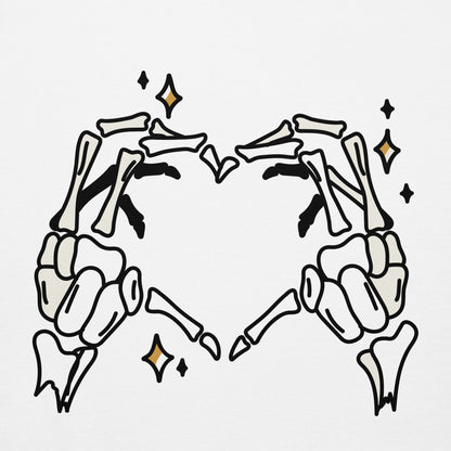 Skeleton Heart Hands Hoodie | Spooky Cute Halloween Sweatshirt