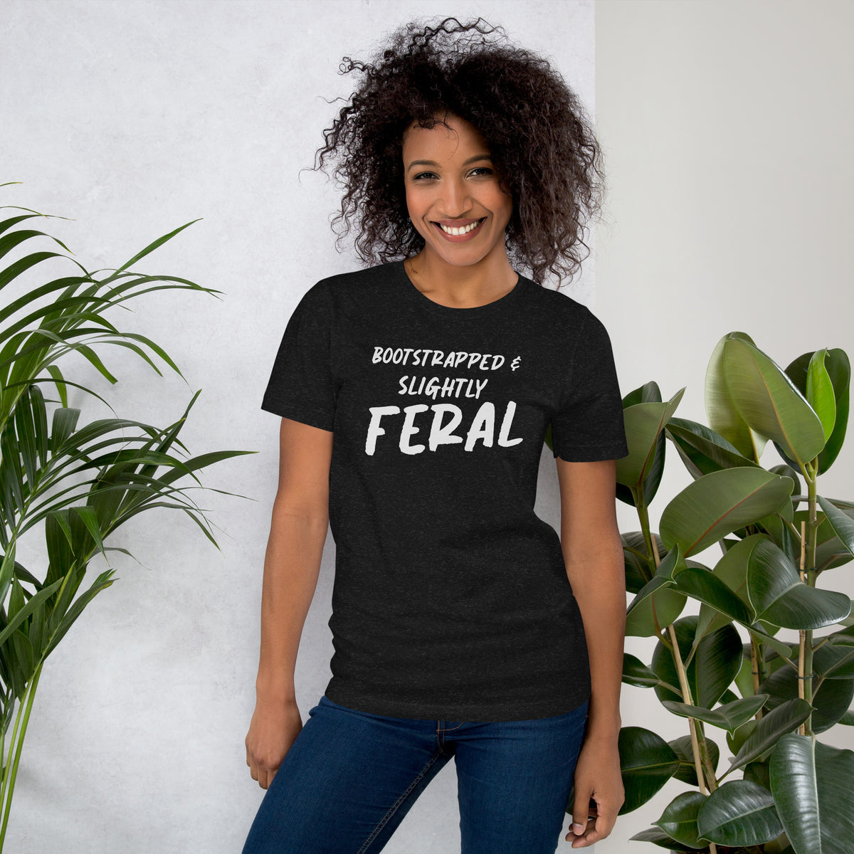 Bootstrapped & Slightly Feral T-Shirt | Funny Startup Founder Tee | Witty Entrepreneur Gift