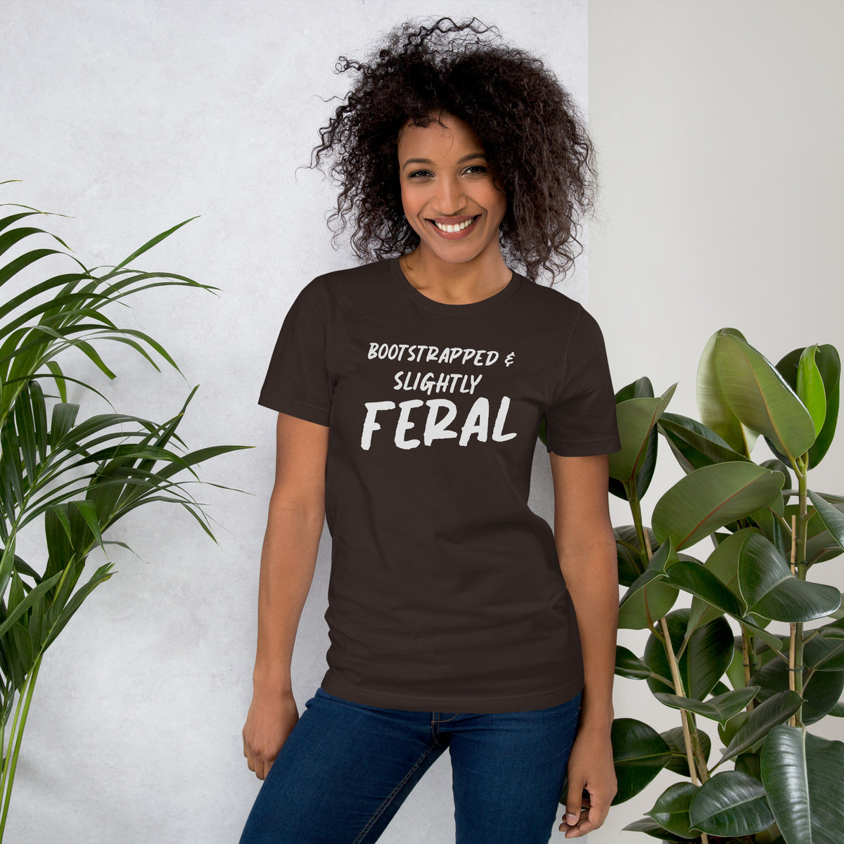 Bootstrapped & Slightly Feral T-Shirt | Funny Startup Founder Tee | Witty Entrepreneur Gift
