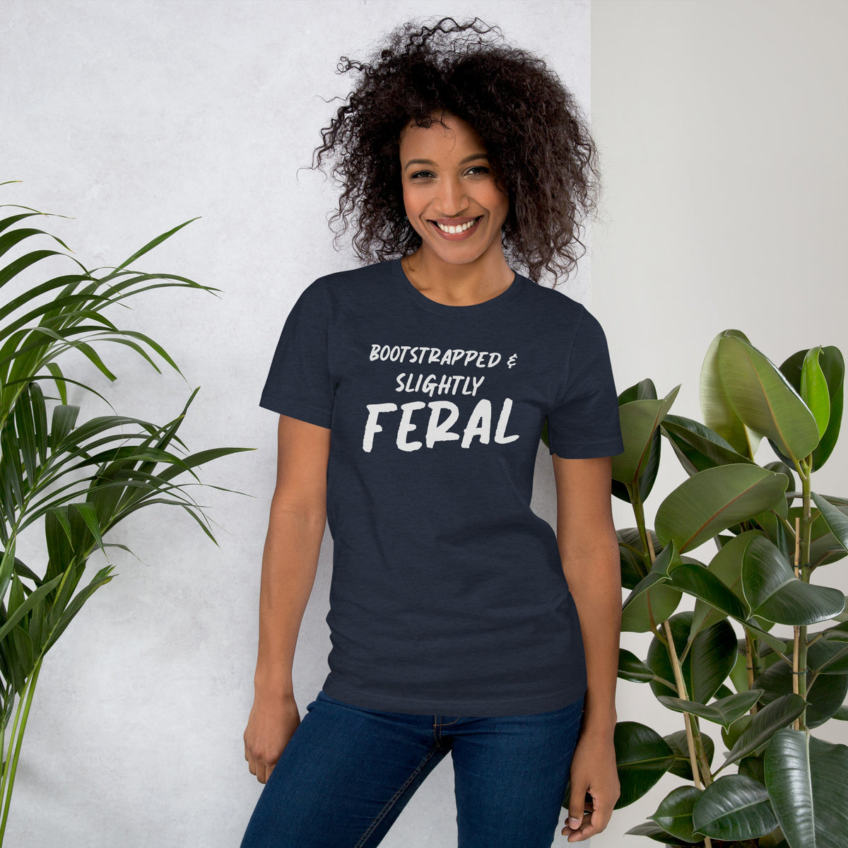Bootstrapped & Slightly Feral T-Shirt | Funny Startup Founder Tee | Witty Entrepreneur Gift