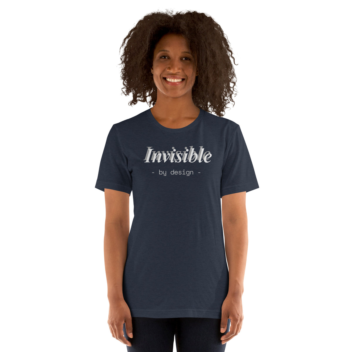 Invisible By Design T-Shirt | Funny Ghostwriter Gift | Front & Back Print Tee | Work Humor T-shirt