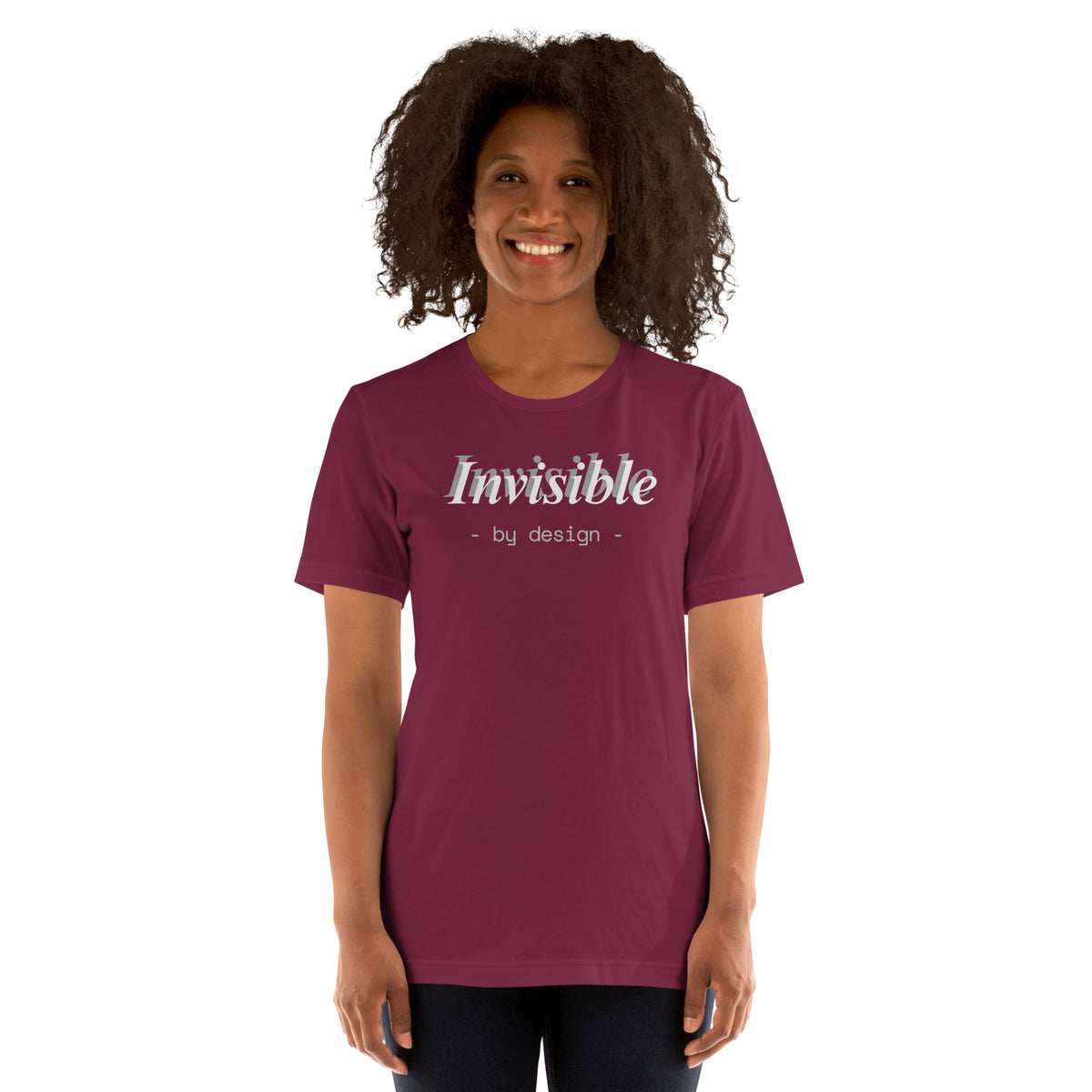 Invisible By Design T-Shirt | Funny Ghostwriter Gift | Front & Back Print Tee | Work Humor T-shirt