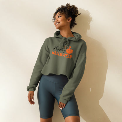 Chic Women's Crop Hoodie | Soft Cotton Blend Casual Fall Fashion