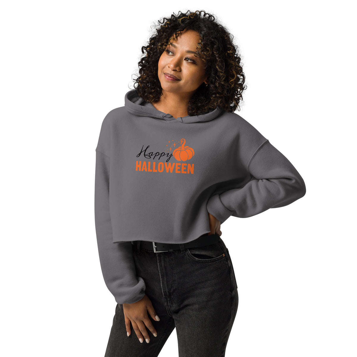 Chic Women's Crop Hoodie | Soft Cotton Blend Casual Fall Fashion