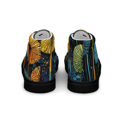 Dandelion Wish High Top Canvas Shoes | Hand-Drawn Botanical Sneakers