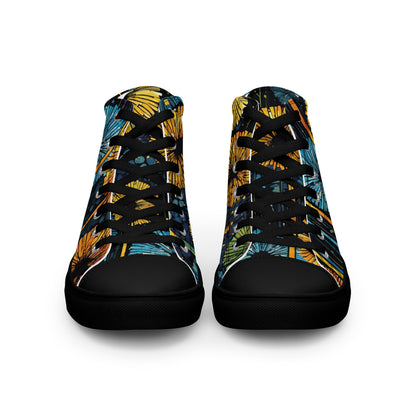 Dandelion Wish High Top Canvas Shoes | Hand-Drawn Botanical Sneakers