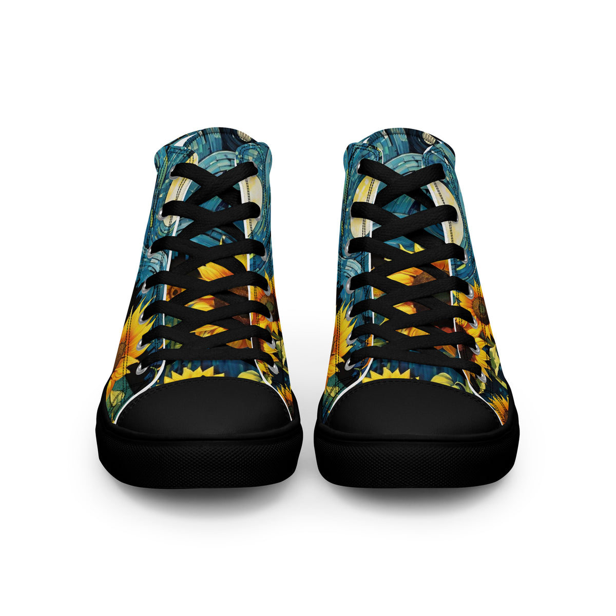 Sunflower High Top Canvas Shoes | Cheerful Floral Sneakers