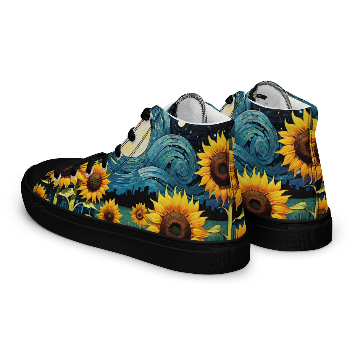 Sunflower High Top Canvas Shoes | Cheerful Floral Sneakers