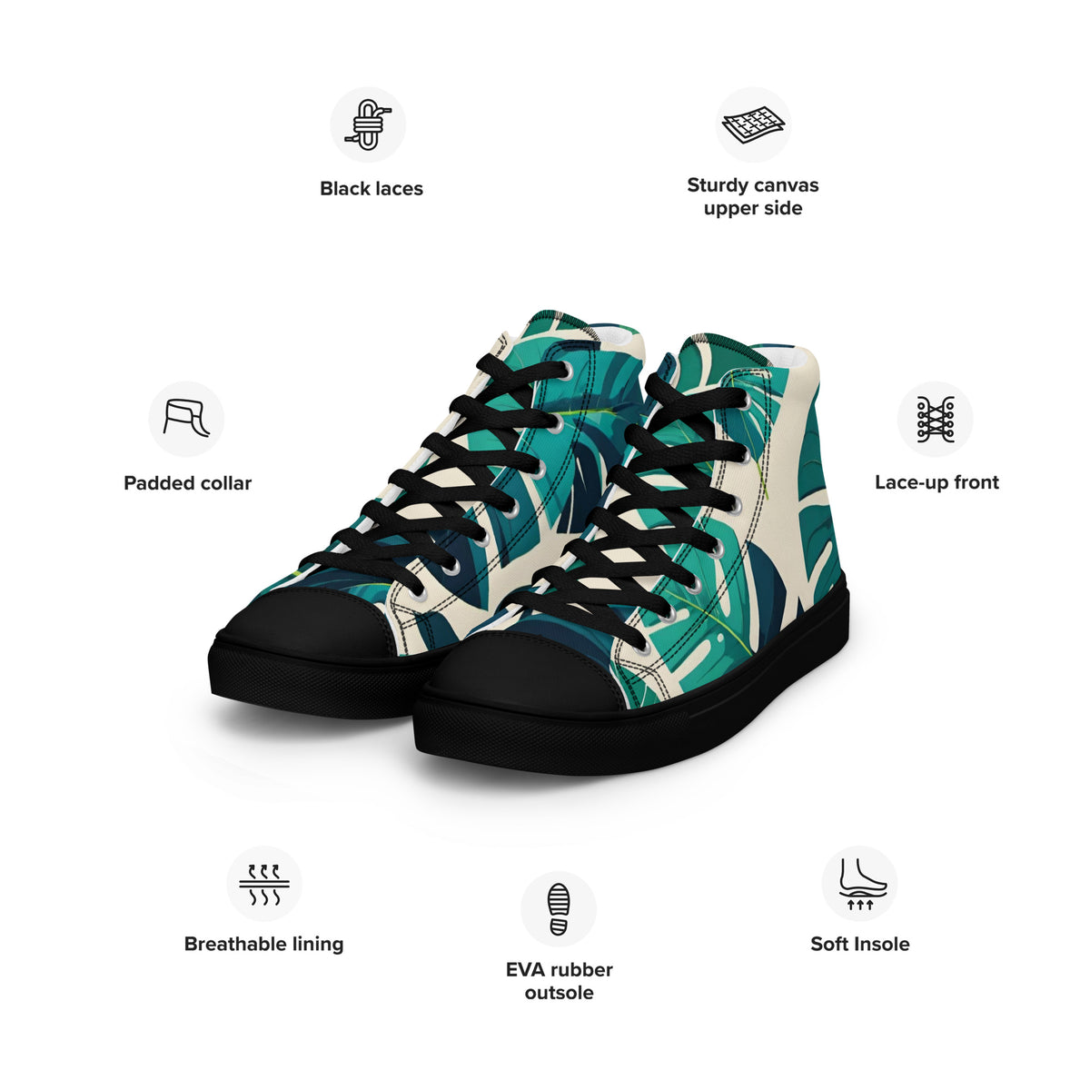 Women’s high top canvas shoes