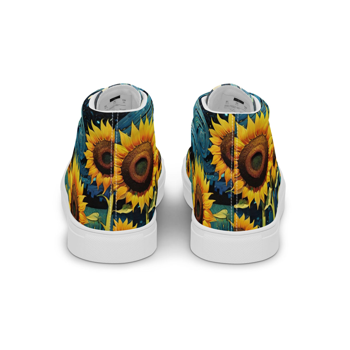 Sunflower High Top Canvas Shoes | Cheerful Floral Sneakers