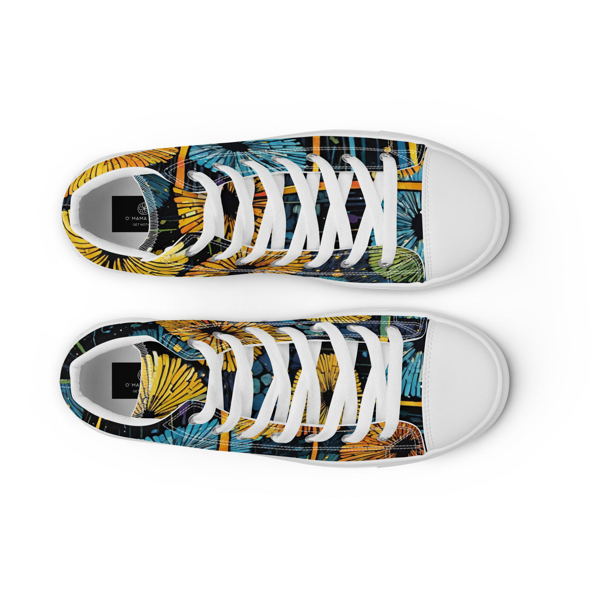 Dandelion Wish High Top Canvas Shoes | Hand-Drawn Botanical Sneakers