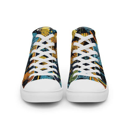 Dandelion Wish High Top Canvas Shoes | Hand-Drawn Botanical Sneakers