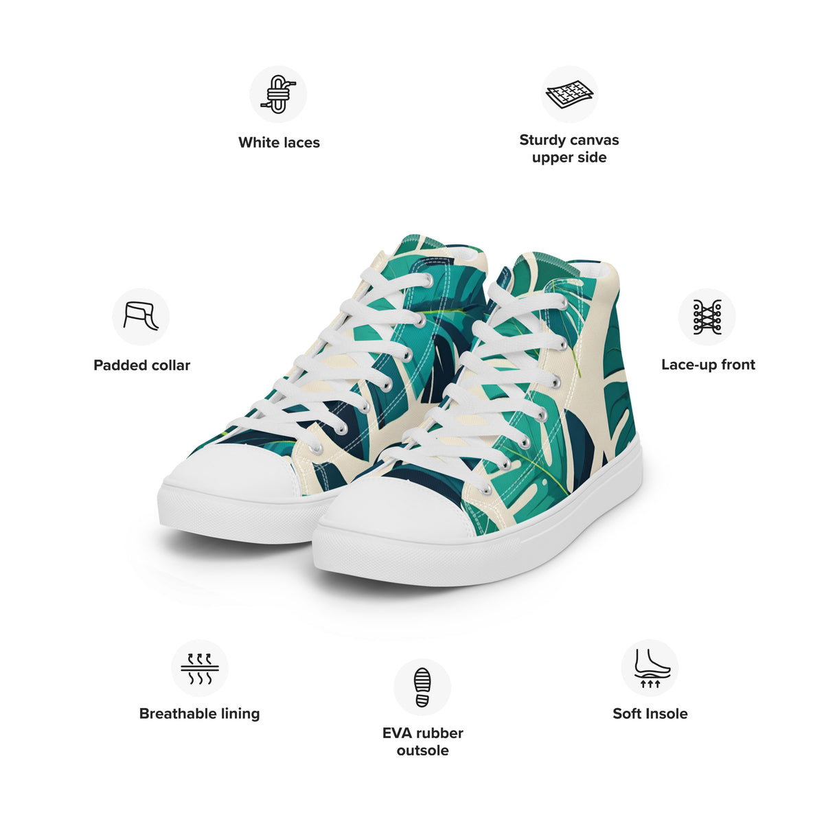 Women’s high top canvas shoes